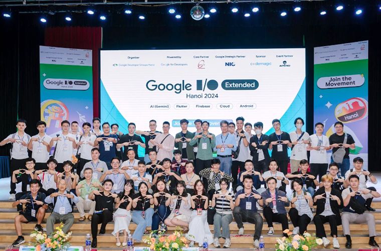 Hơn 500 lập trình viên tham dự sự kiện Google I/O Extended Hanoi 2024 tại Học viện Công nghệ Bưu chính Viễn thông