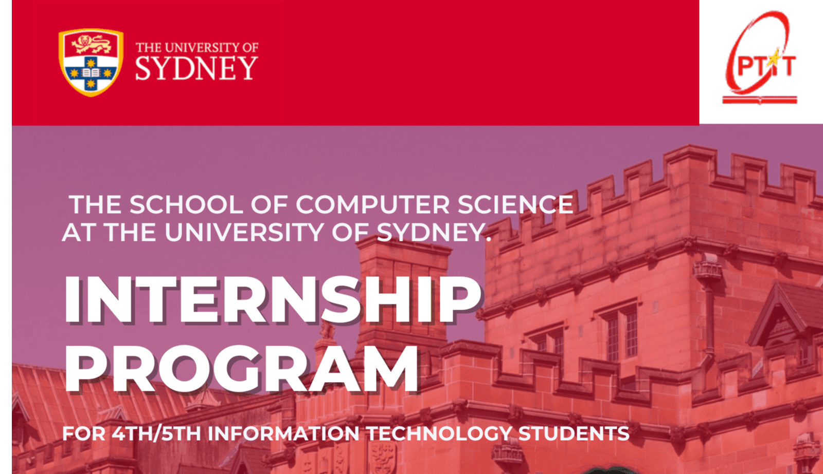 In the years of collaboration, the University of Sydney and Posts and Telecommunications Institute of Technology (PTIT) have implemented various exchange and internship programs for students. This summer, PTIT students will have the opportunity to intern at the School of Computer Science – University of Sydney.