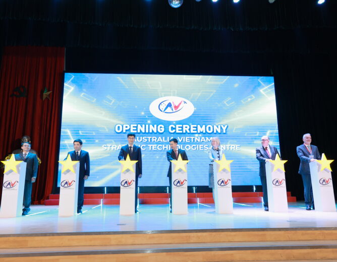 Launching the Australia-Vietnam Strategic Technologies Centre and announcing funding for 8 “seed” projects