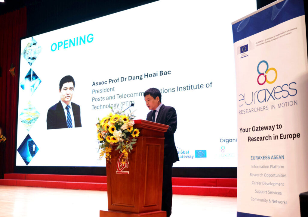 Assoc. Prof. Dr. Dang Hoai Bac, President of PTIT, delivering the opening remarks at the Workshop.