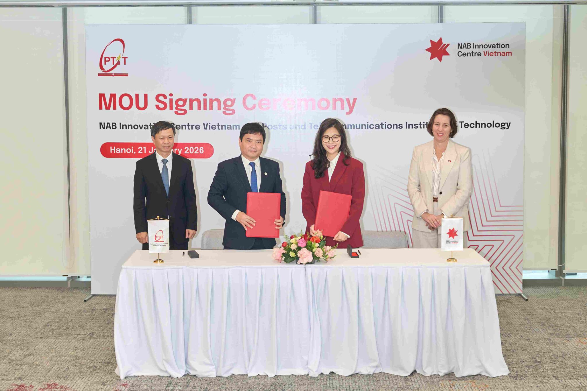 PTIT and NAB Innovation Centre Vietnam Sign Cooperation Agreement on Tech Workforce Development